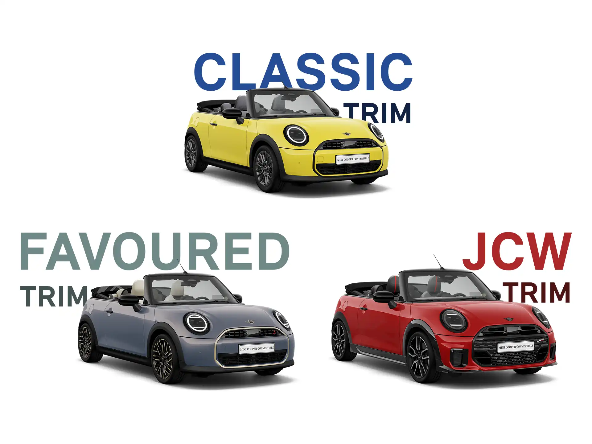 Vidéo présentant les options de personnalisation extérieure et intérieure du MINI Cooper Convertible dans différentes couleurs officielles MINI.