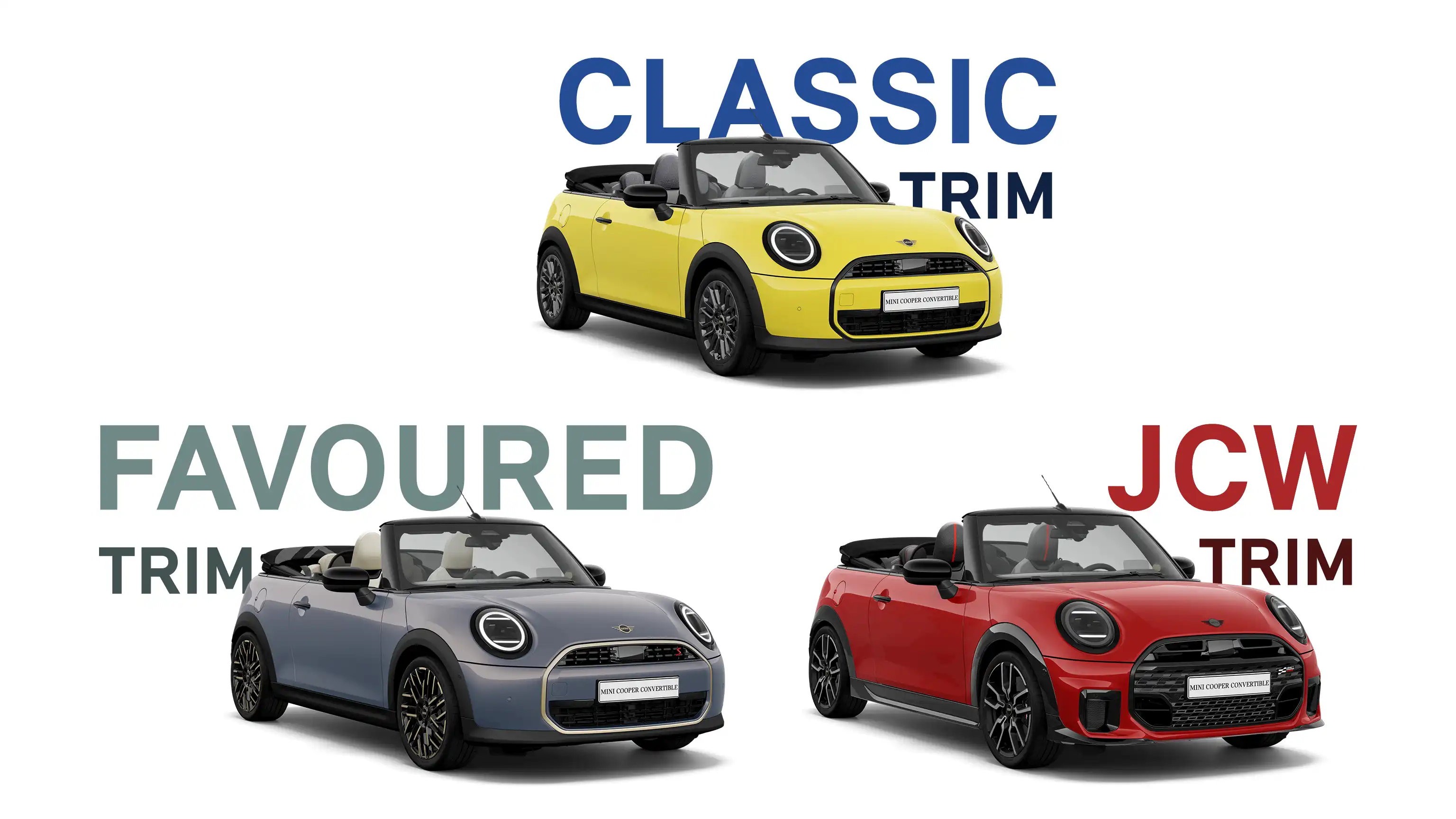 Vidéo présentant les options de personnalisation extérieure et intérieure du MINI Cooper Convertible dans différentes couleurs officielles MINI.
