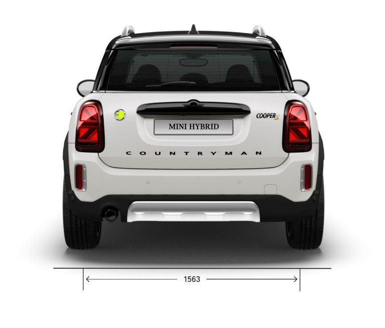 MINI Cooper SE Countryman All4 – vue arrière – dimensions